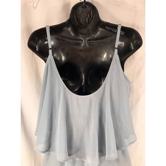 Show Me Your Mumu Caitlin Ruffle Maxi Dress M Bridesmaid Romantic Flowy Sheer - Picture 3 of 10